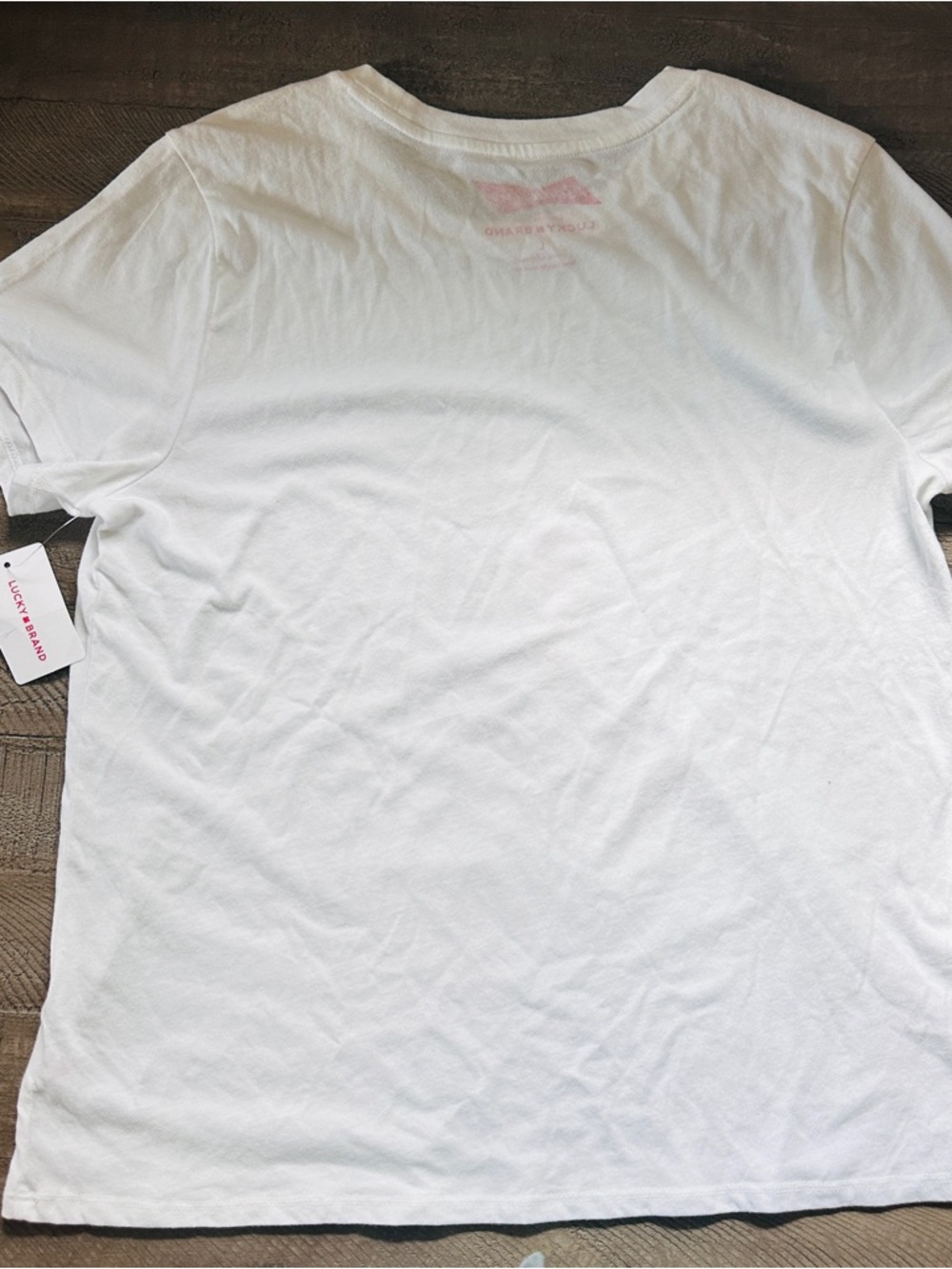 Budweiser Lucky Brand Graphic T Shirt White Beer Logo Tee Women’s Casual Large - Picture 7 of 7